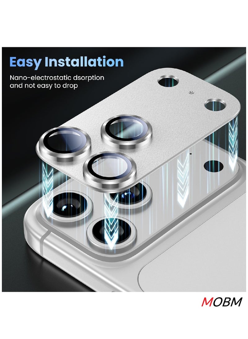 MOBM For iPhone 17 Pro max Camera Lens Protector Silver - Image 5